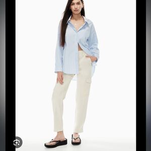 Wilfred White Cargo Pants Straight-Leg Design